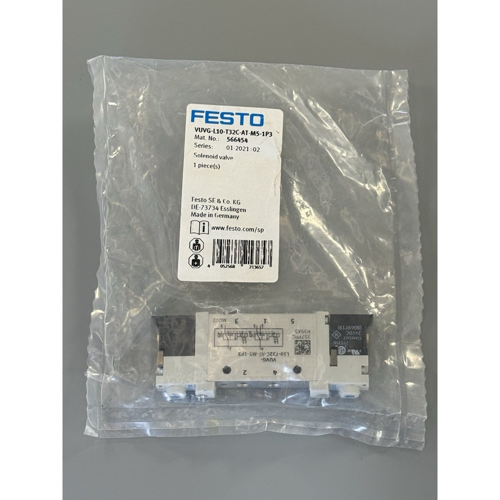 FESTO VUVG-L10-T32C-AT-M5-1P3 566454 Air Solenoid Valve New